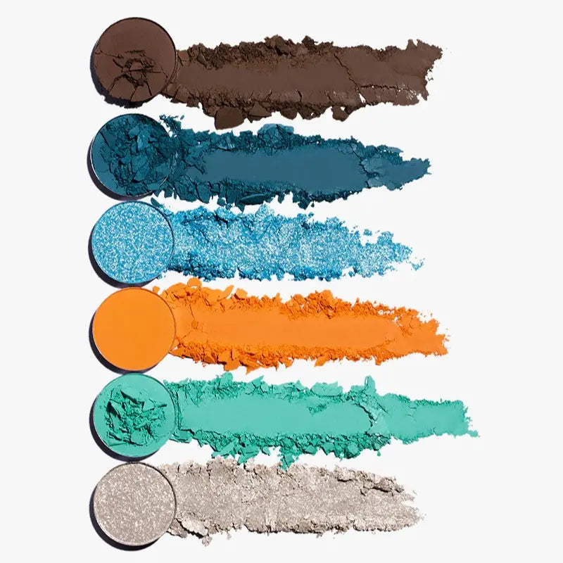 Kaleidos Futurism V: Electro-Turquoise | Highly Versatile Palette, Highly-Pigmented, Silky Mattes & Unparalleled Shimmers, Rave Makeup, Festival Makeup, Cosmetic Gift