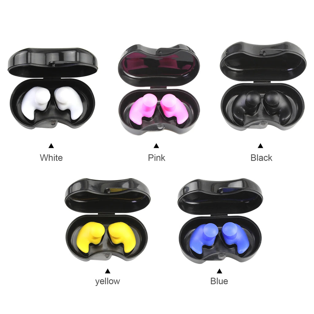 Swimming Ear Plugs Waterproof Reusable Silicone Swimming Ear Plugs Adults Swimming Ear Plugs for Showering Bathing Surfing Snorkeling