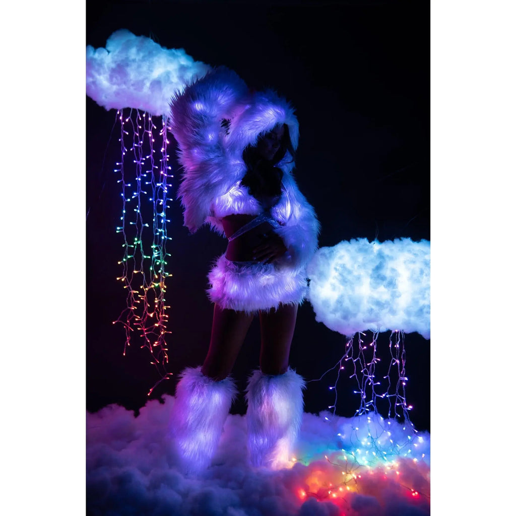 Electric Glow: Illuminated Hoodie