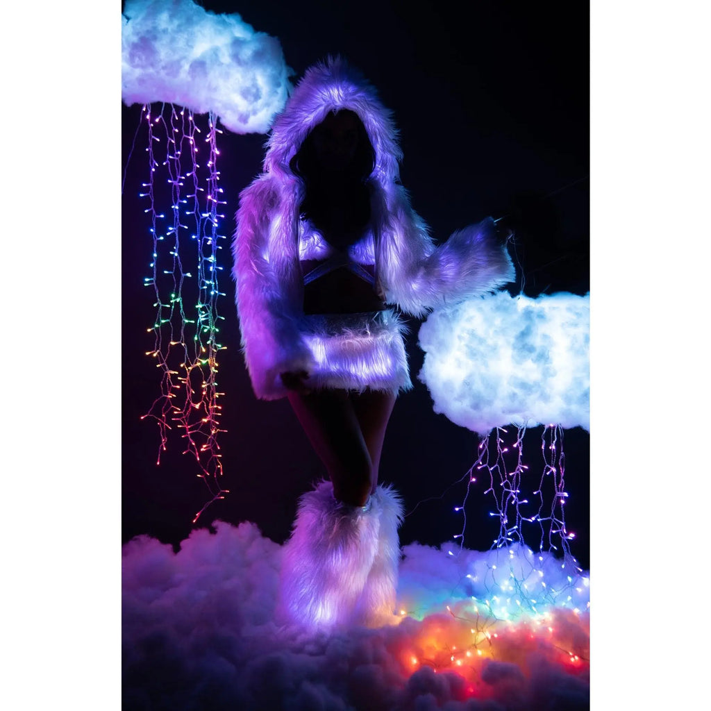 Electric Glow: Illuminated Hoodie