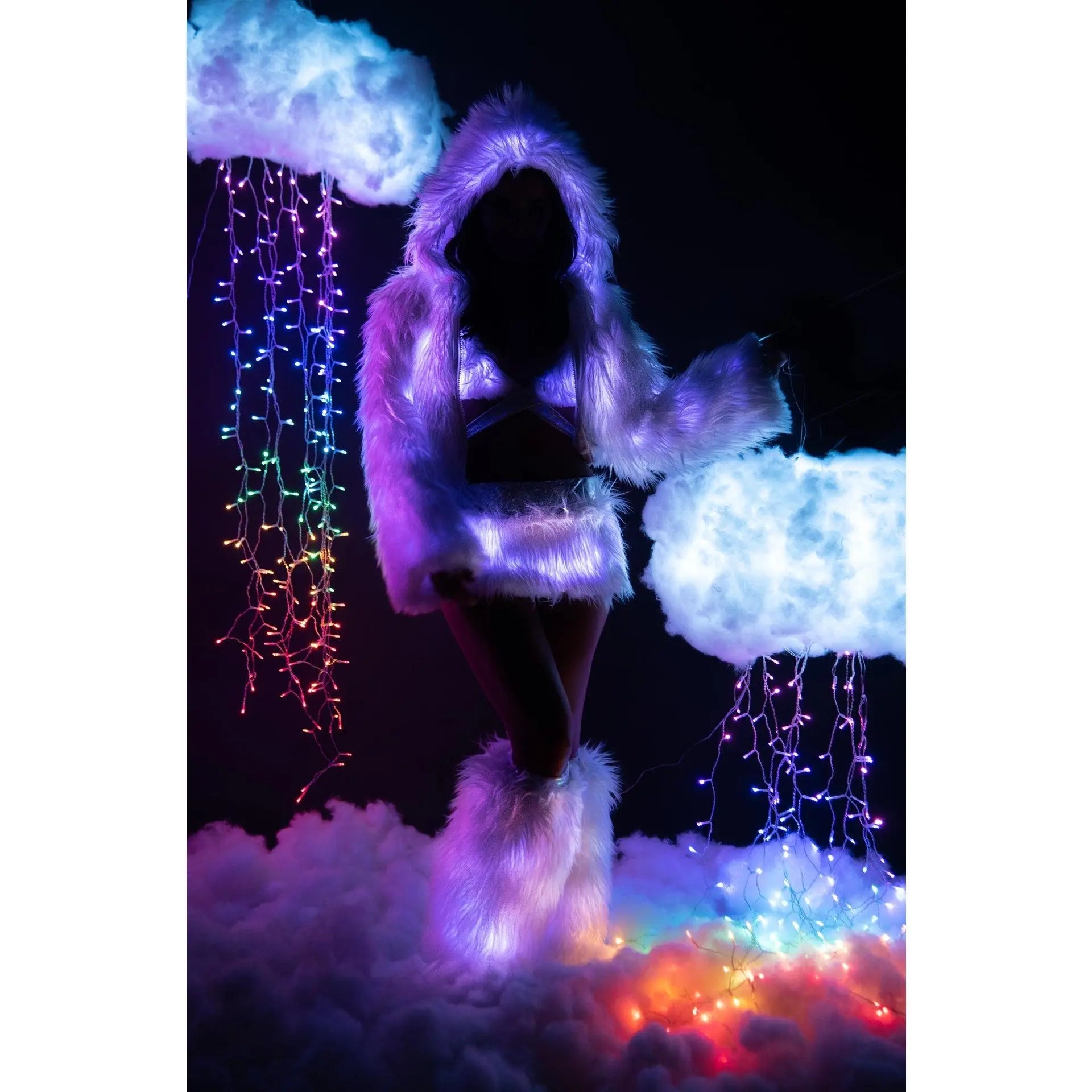 Electric Glow: Illuminated Hoodie