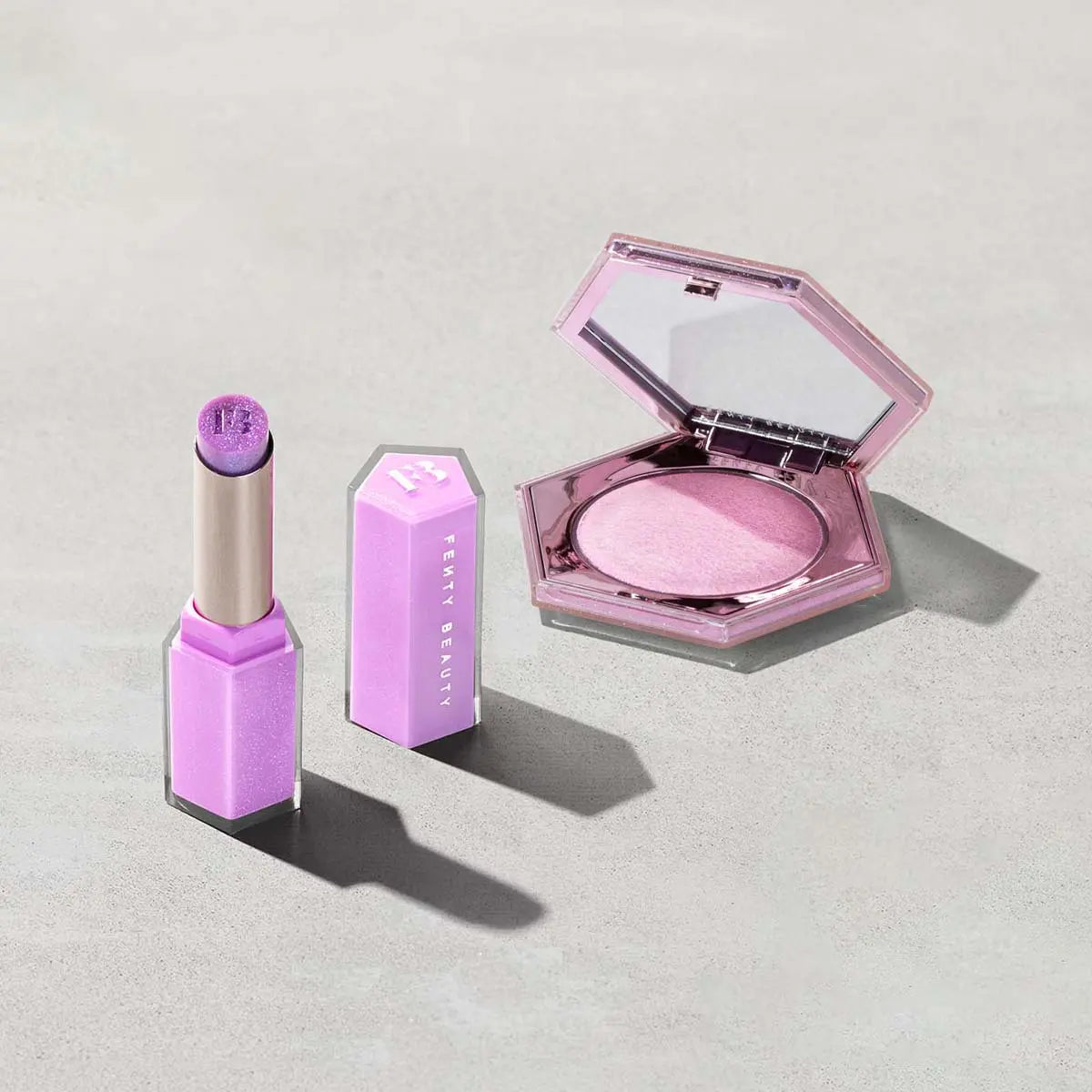 Fenty Beauty Sparkle All over Duo: Gloss Bomb Stix High-Shimmer Lip Gloss Stick + Diamond Bomb All-Over Diamond Veil