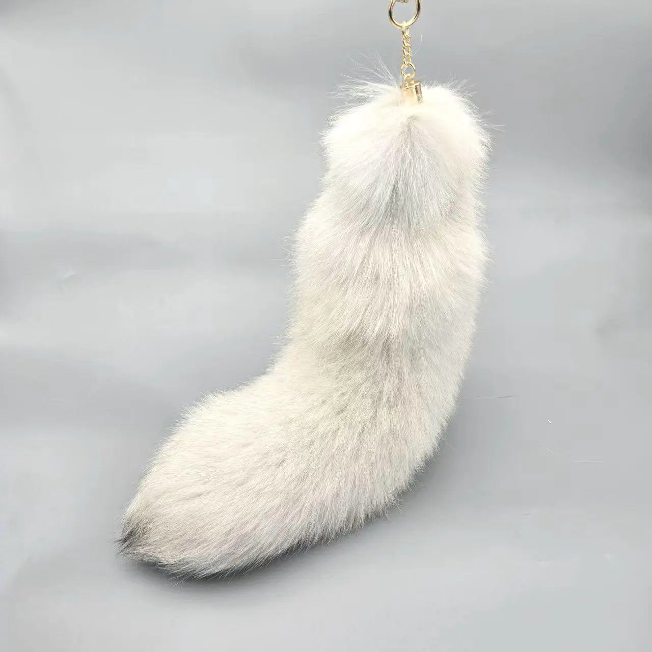 Fox Tail Keychain - Fluffy Faux Fur Anime Cosplay Accessory with Adjustable Hook for Bags Rave Festival Kawaii Gothic Bag Charm Pendant