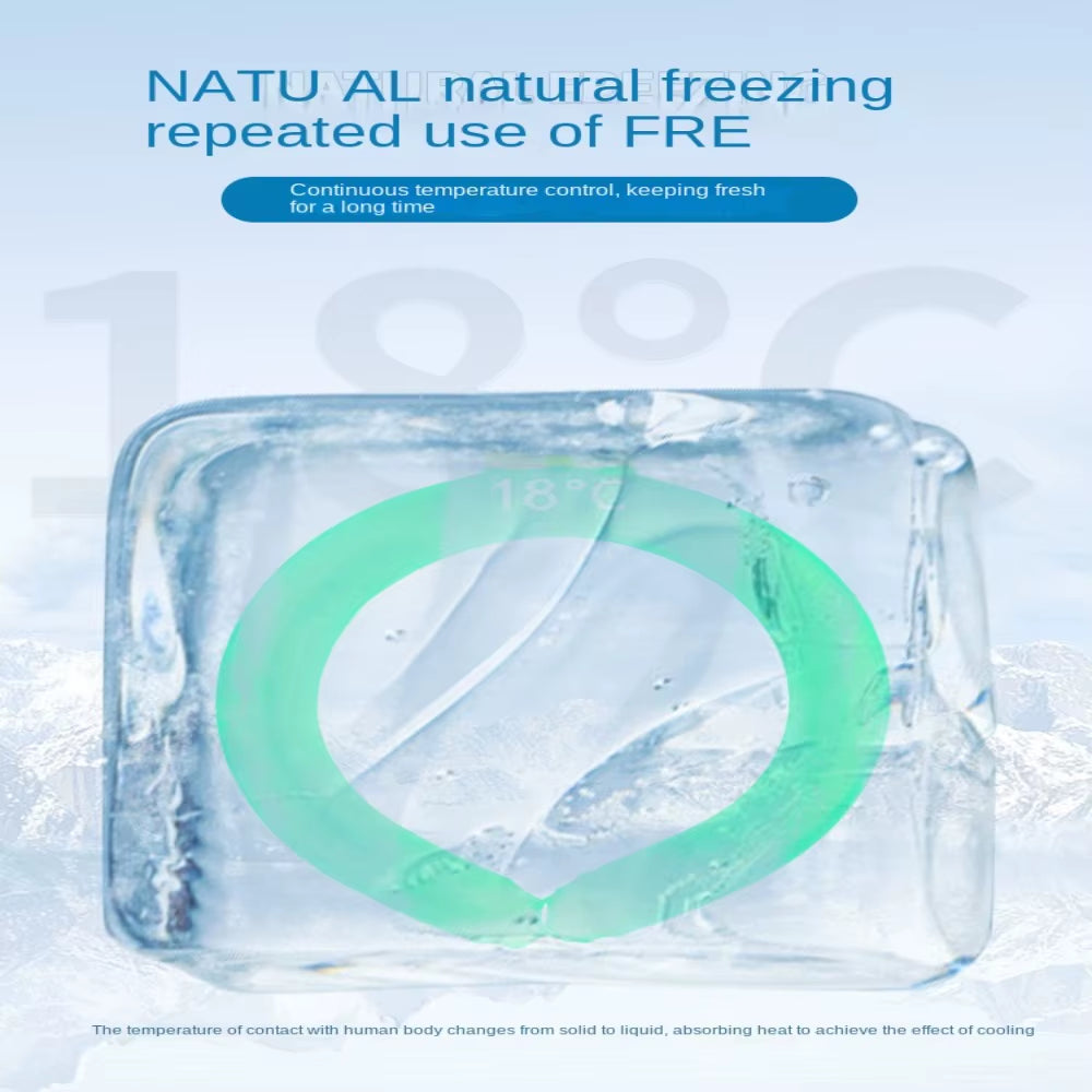 Collar Tube Neck Cooler Ice Pack Reusable Neck Cooling Ring Ice Maker Gel Liquid Cooling Neck Wraps Fitness