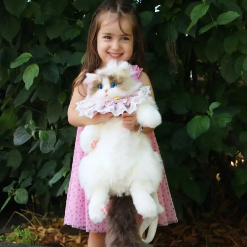 19'' Cat-Shaped Fashion Backpack Handmade Realistic Plush Animal Cat - 1 Set Chong Ker