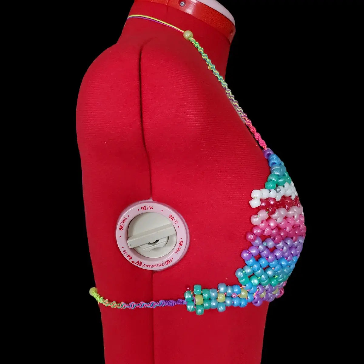 Kandi Bead Bra Top Cospay Rave Ribbon Womenswear Fit Piece Tube Women Lady