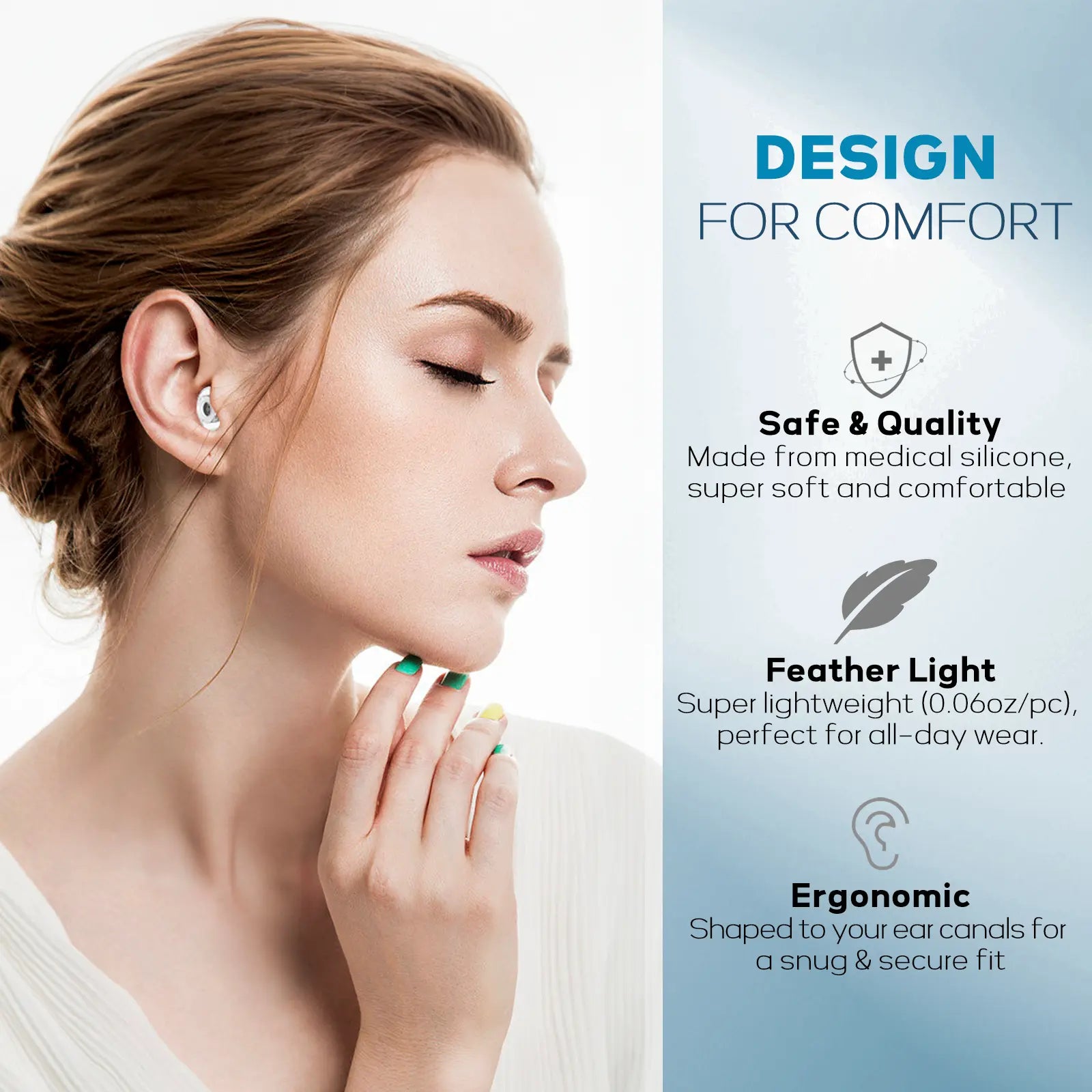 Hearprotek HP16 Hi-Fi Spirit Concert Ear Plugs, High Fidelity Silicone Music Ear Plugs for Concerts, Noise Reduction, Hearing Protection, Motorcycle, Musicians, Rave, Dj, Tinnitus Relief (Medium Size) High Fidelity Noise Cancellation Noise Reduction