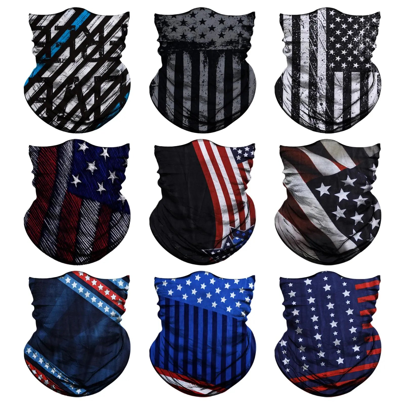 Venswell Neck Gaiter Face Mask Men Women,Seamless Bandana Rave Face Cover Scarf Mask,Balaclava,Headband, Head Wrap,Head，Gothic Style, Skulls, Demons—Must-Haves for Halloweenwear 9Pcs