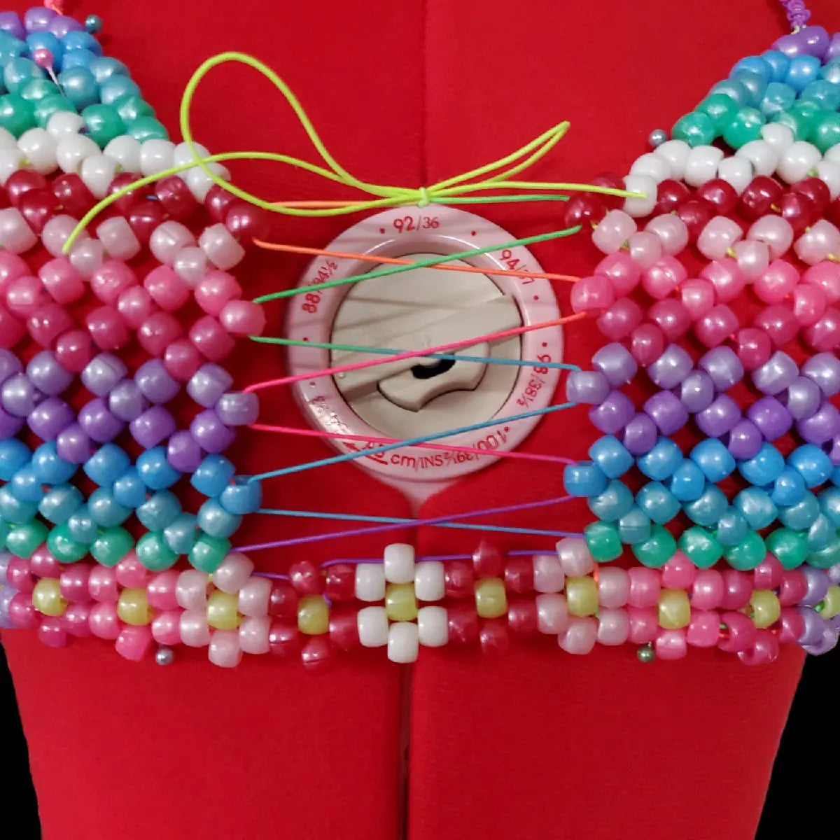 Kandi Bead Bra Top Cospay Rave Ribbon Womenswear Fit Piece Tube Women Lady