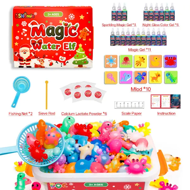 Sshomie Magic Water Elf Toy Kit, Aqua Fairy Water Gel Kit, Stress Relief Toy, Creative Toys, Teach Children Color Coordination, Family-Friendly DIY STEM Projects, Birthday Gifts, Christmas Gifts,New Year'S Gift