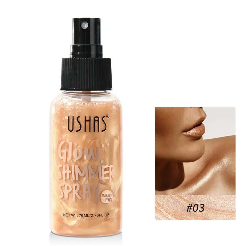Body Glitter Spray for Hair and Body, Hairspray for Clothes, Long-Lasting Body Shimmer Spray Suitable for Stage, Festival Rave and Makeup Prom