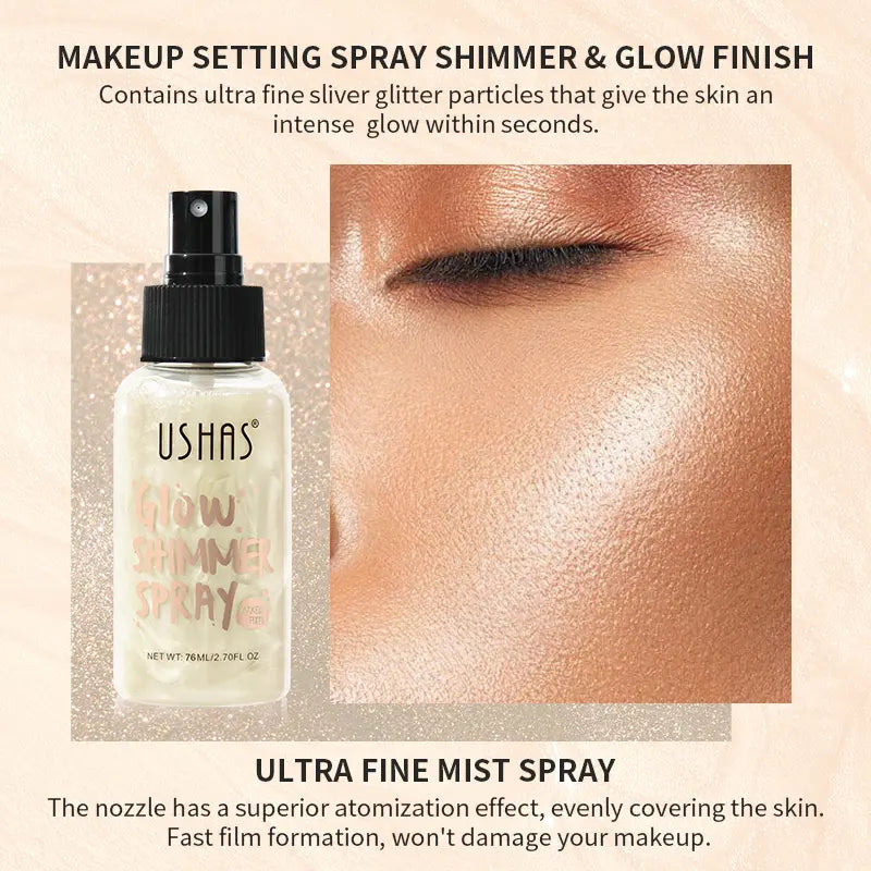 Body Glitter Spray for Hair and Body, Hairspray for Clothes, Long-Lasting Body Shimmer Spray Suitable for Stage, Festival Rave and Makeup Prom