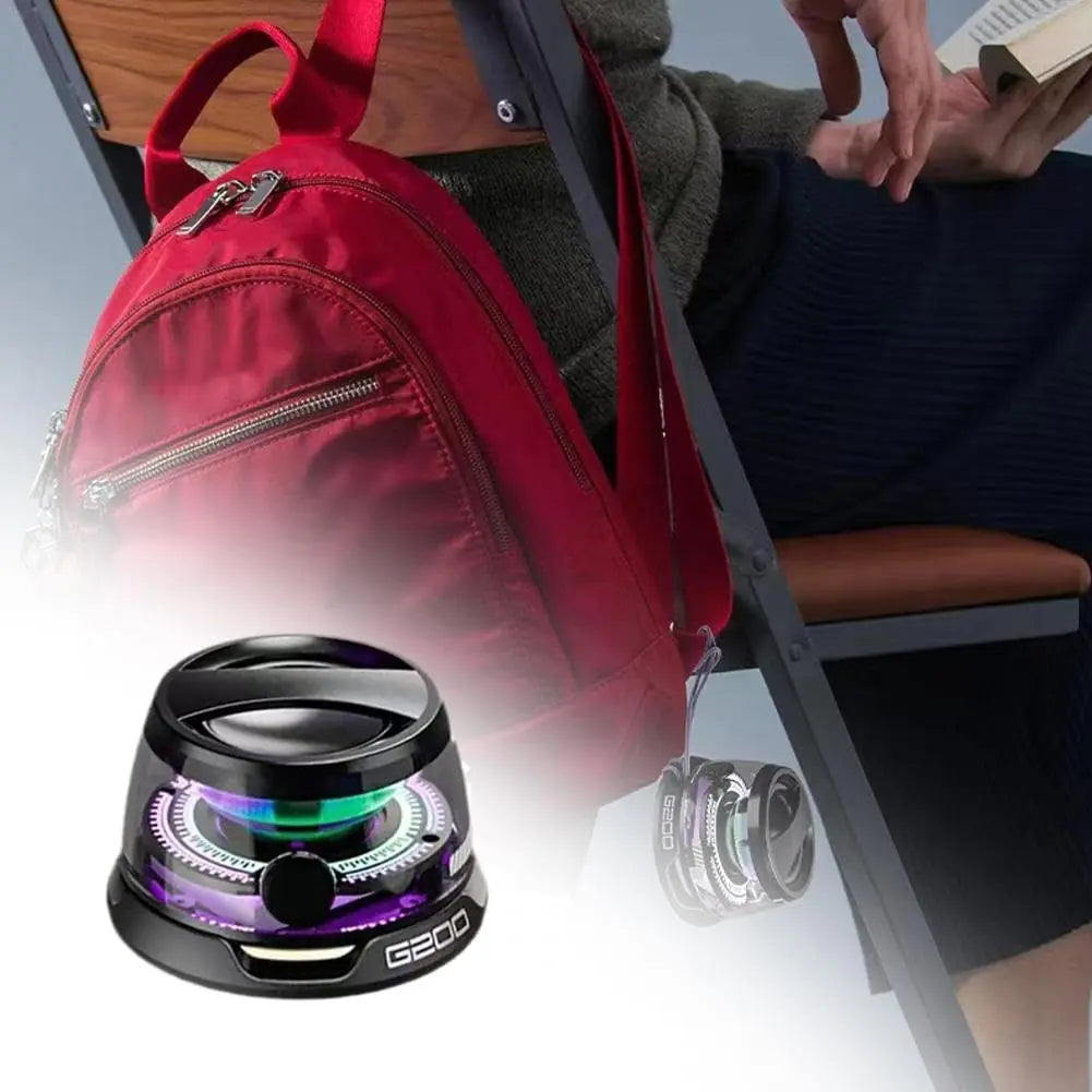 Magnetic Bluetooth Speakers Water Proof , G200 Speaker with Multiple RGB Color Light, Mini Portable Sound Box Phone Holder for Metal Surface, Small Wireless Speaker for Shower, Bike Audio Cable