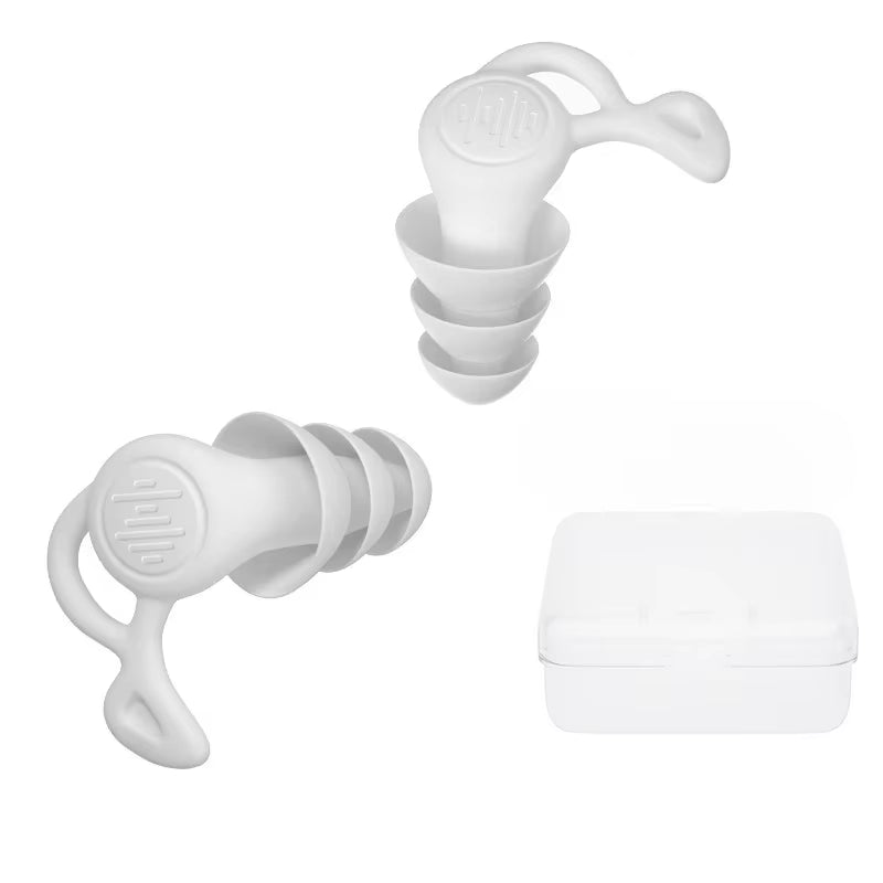3 Layer anti Noise Silicone Reusable Earplugs Waterproof Swimming Ear Plugs for Sleeping Diving Surf Soft Comfort Ear Protector