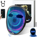 Ompusos LED Mask-Light up Mask Bluetooth APP Gesture Sensing Halloween LED Mask Adults, Digital Mask Costume Party Mask