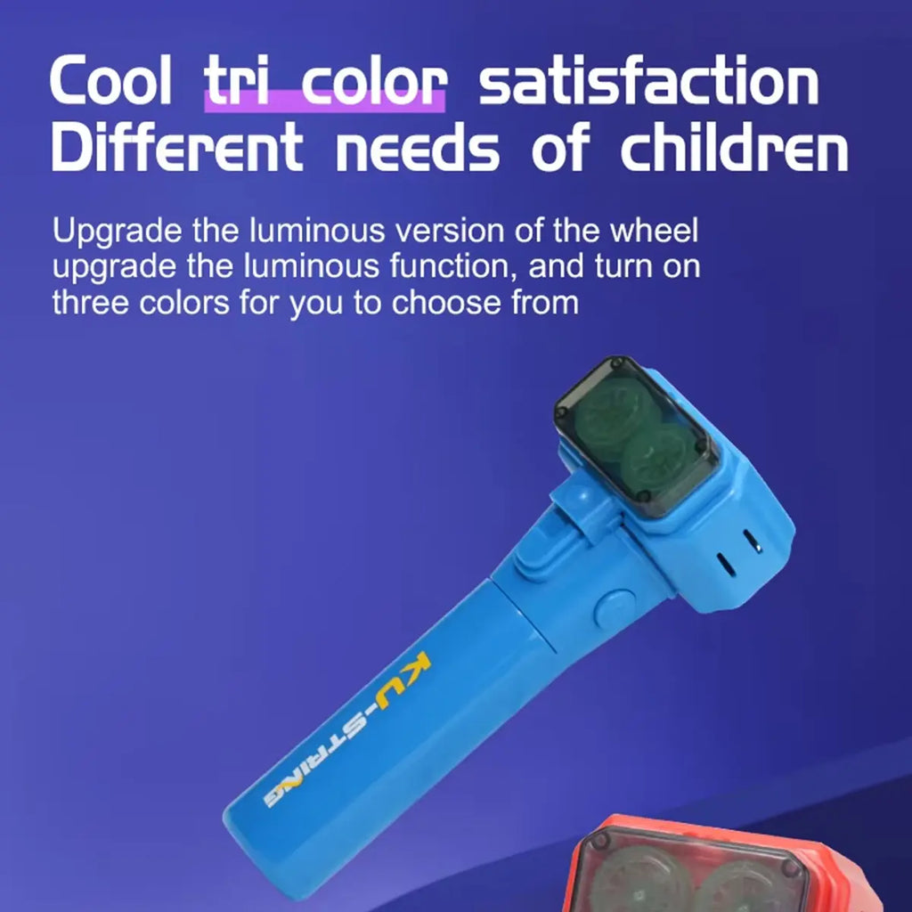 Handheld Fun Stress Reliever Electronic Rope Launcher Toy, the Glow-In-The-Dark String Shooter Toy, Electric Luminous Rope Light, Portable Rope Launcher, Gift for Adult and Kids Rope Launcher, Viral Fidget Toy Gadget, Music Festival Rave Dance Accessory