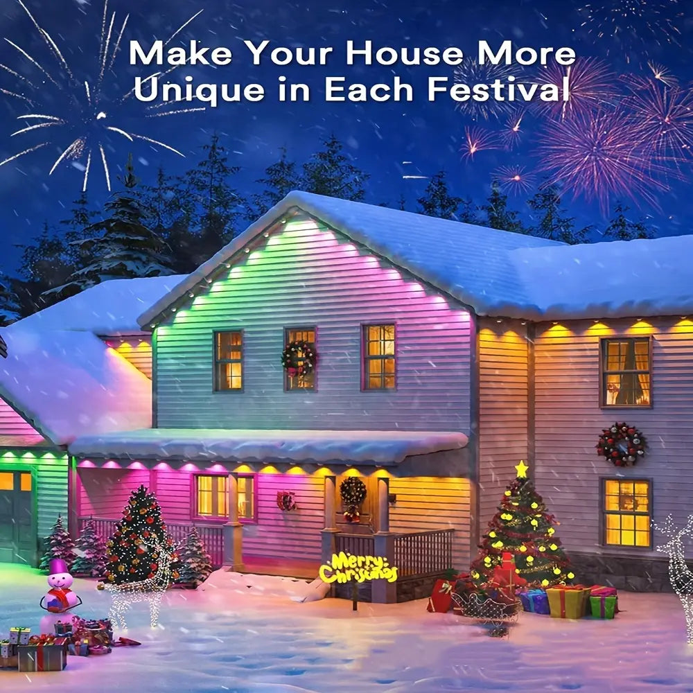 LED Outdoor Roof Light SM16703VB 15M 36L 36 RGB Colors IP67 Waterproof DC24V SMD5056 1W/PCS with Remote Control & DIY Scene Mode for Festive Decorations