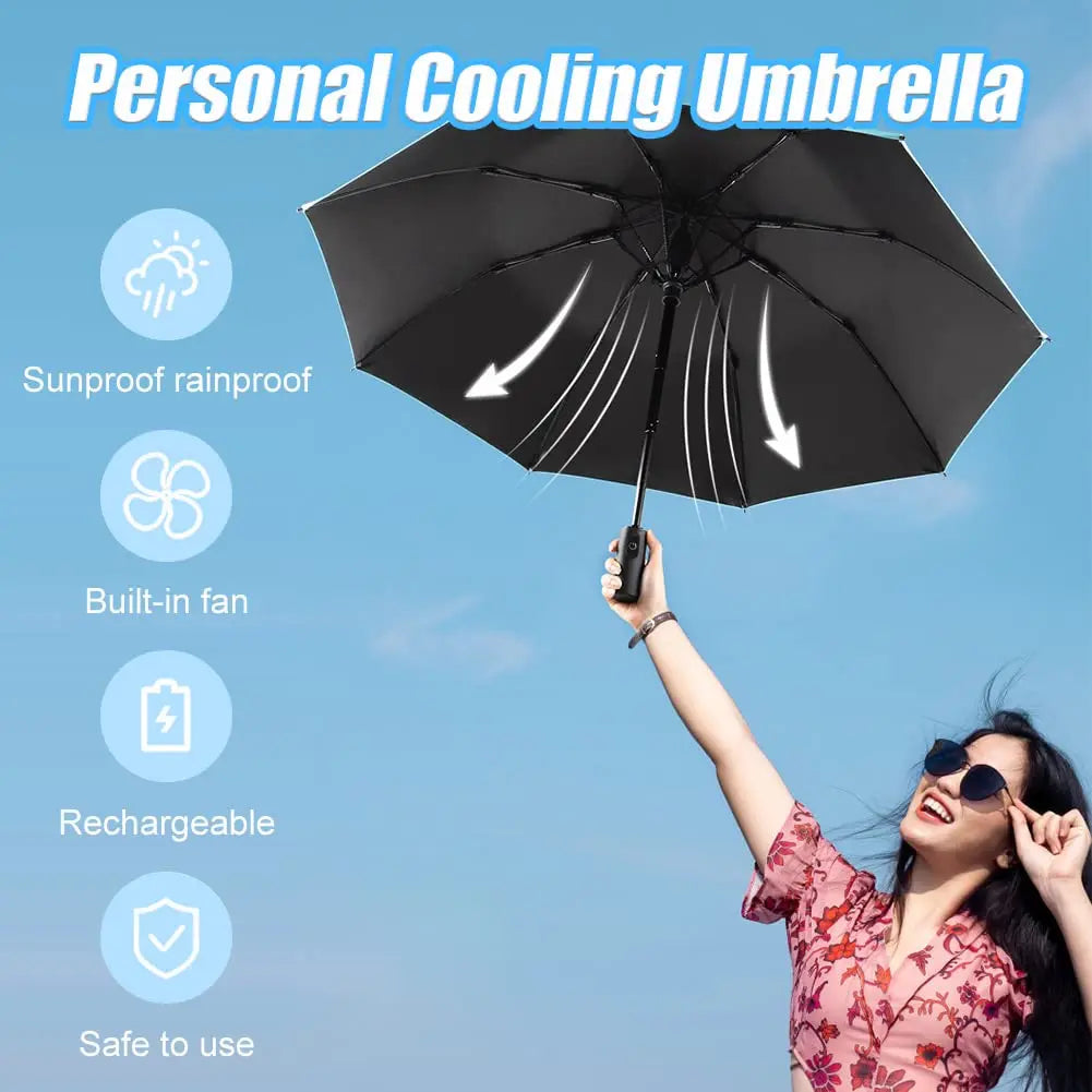 Fanbrella™ 3-In-1 Cooling Umbrella
