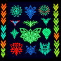 Glow-in-Dark Temporary Tattoos Rave Designs