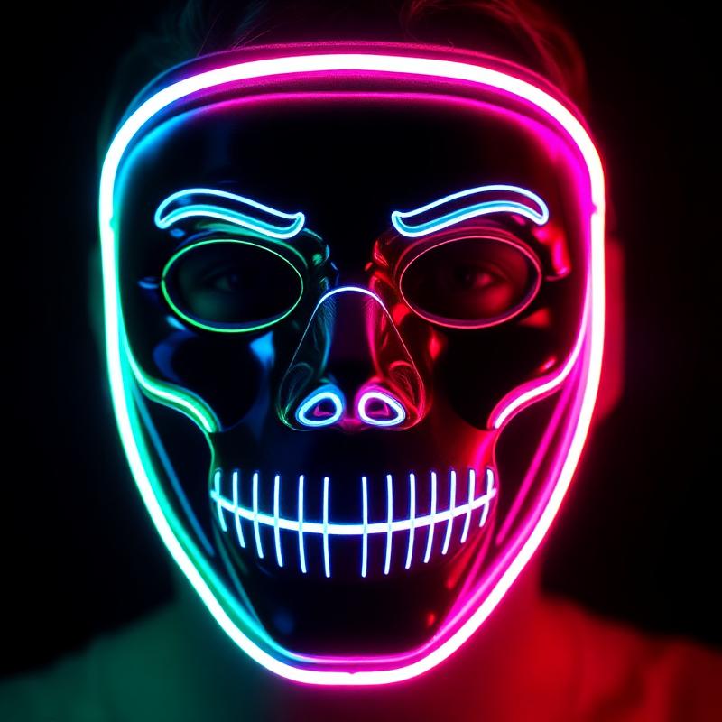 Rave Face Mask LED UV-Reactive Festival